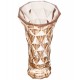 Vaso 14,5cm X 7,5cm X 25cm De Vidro Diamond Âmbar Metalizado